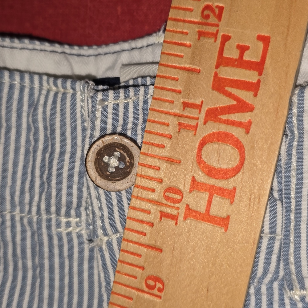 American Eagle Outfitters Classic Fit Flat Front Blue Pin Stripe Chinco Pants - Picture 11 of 12